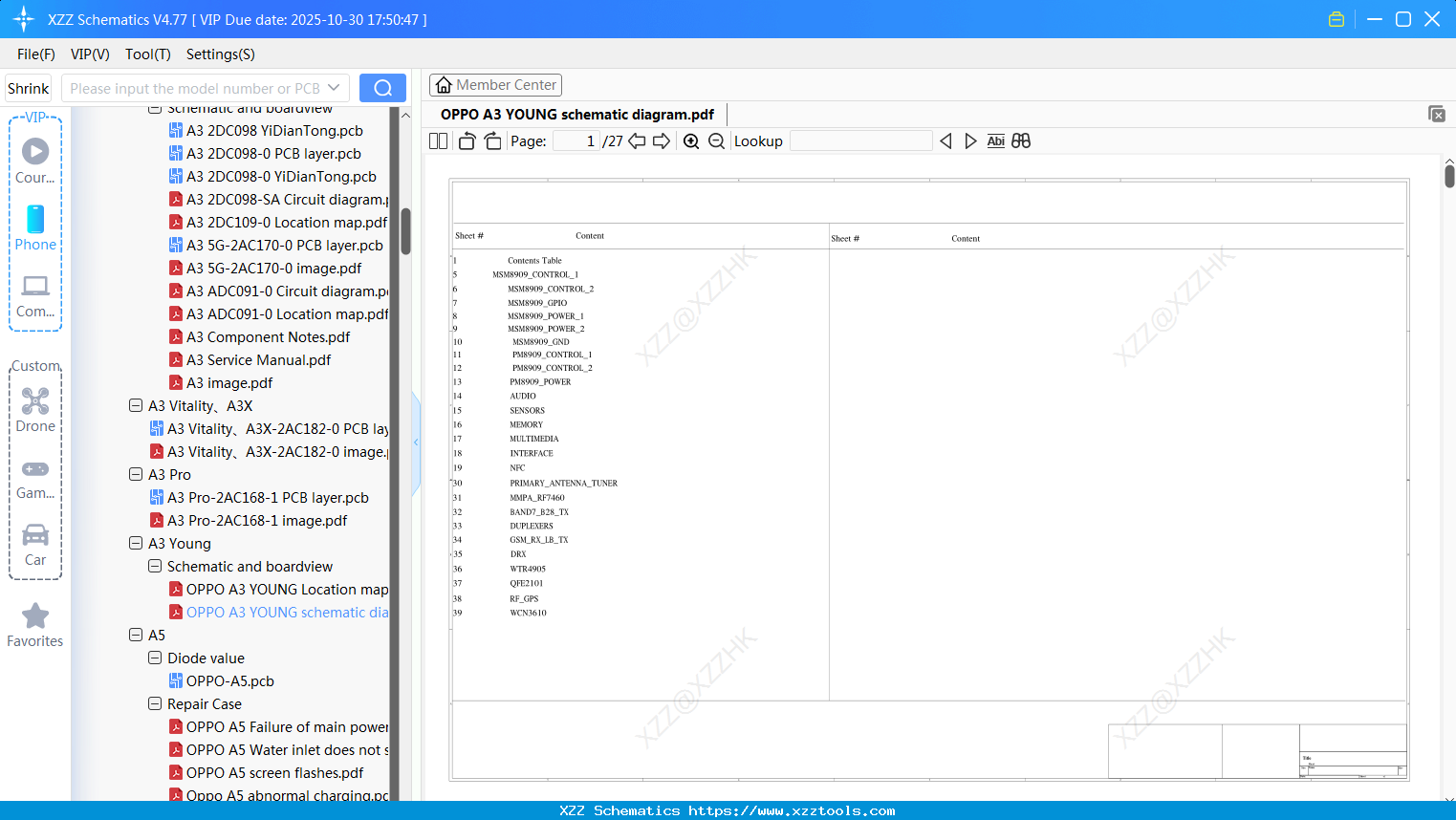 OPPO A3 YOUNG Schematic Diagram